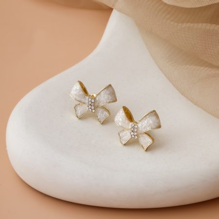 Sparkle Bow Stud Earrings – Playful Elegance with a Hint of Glam