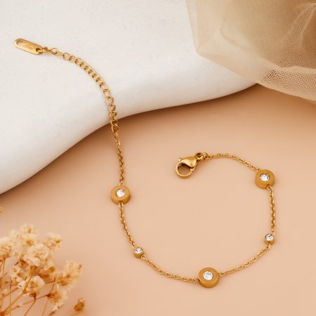 Minimal Crystal Dot Bracelet – Elegant Everyday Sparkle