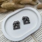 Premium Oxidized Elephant Stud Earrings – Traditional Boho Charm